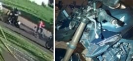 Acidente de trânsito em Birigui entre moto e bicicleta deixa ciclista em estado grave