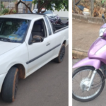 Motociclista com licenciamento da moto vencido fica ferida em colisão com carro em Birigui