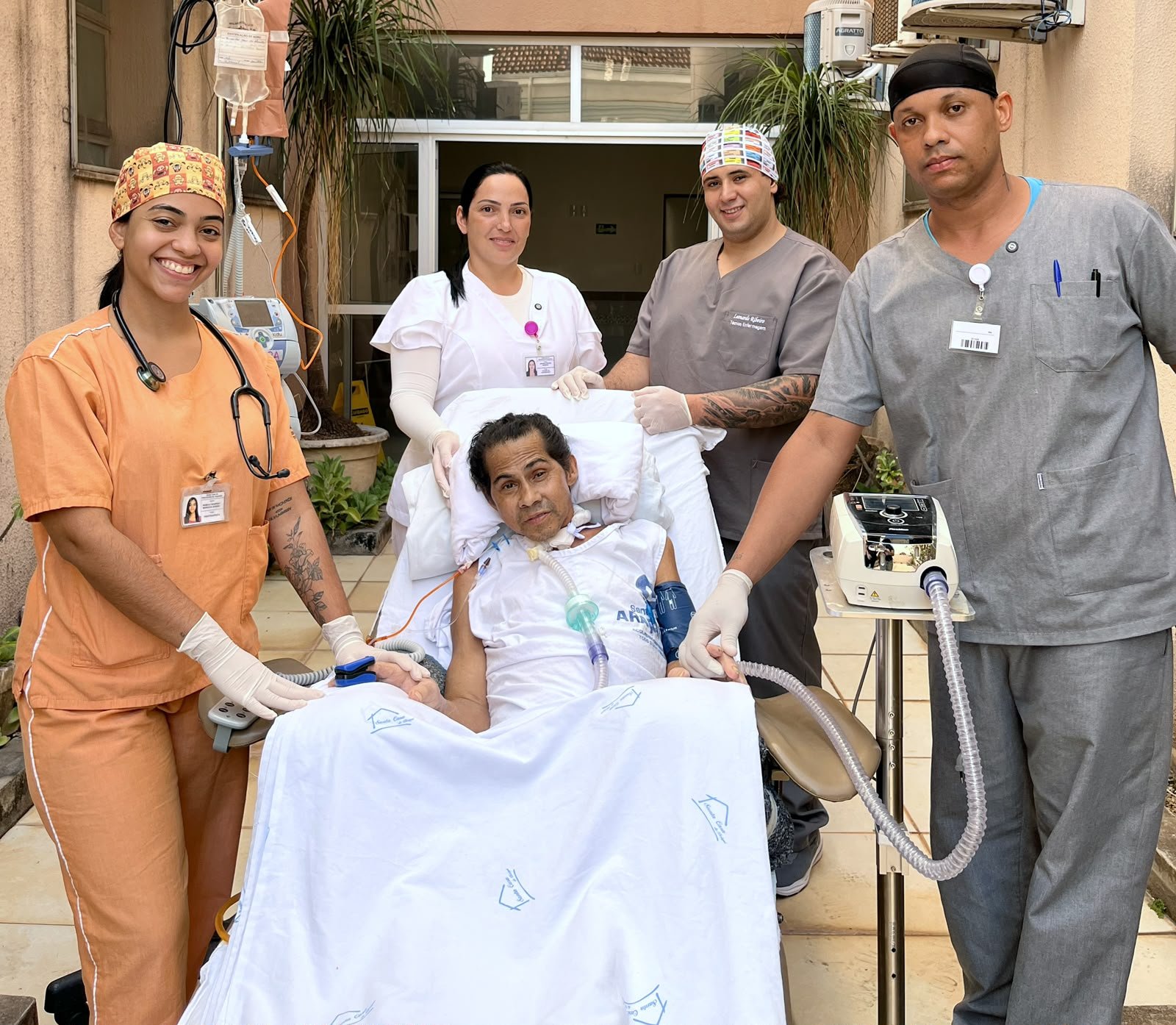 Passeio terapêutico renova o ânimo de paciente internado na UTI da Santa Casa de Araçatuba