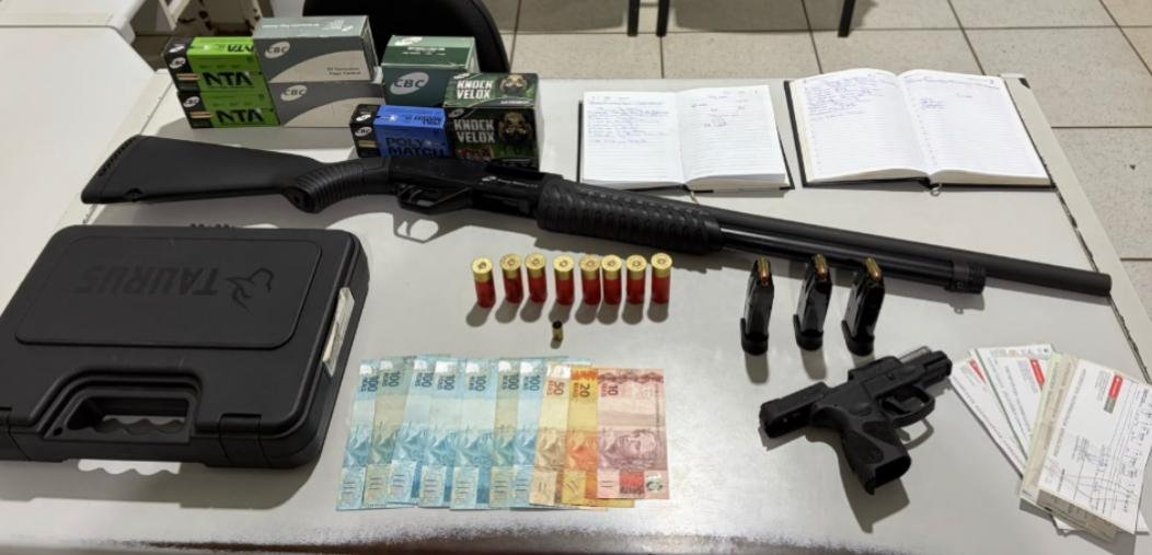 Operação Testa de Ferro apreende armas, munições e dinheiro em Auriflama